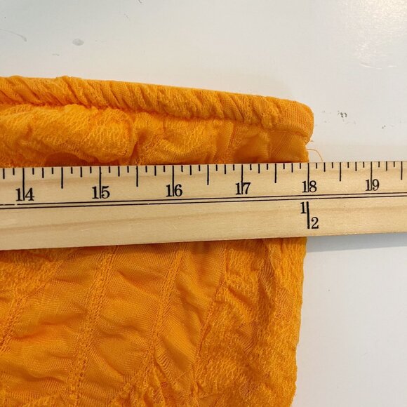 by Anthropologie Strapless Textured Knit Slip Midi Dress Orange - Size XL - Picture 5 of 6